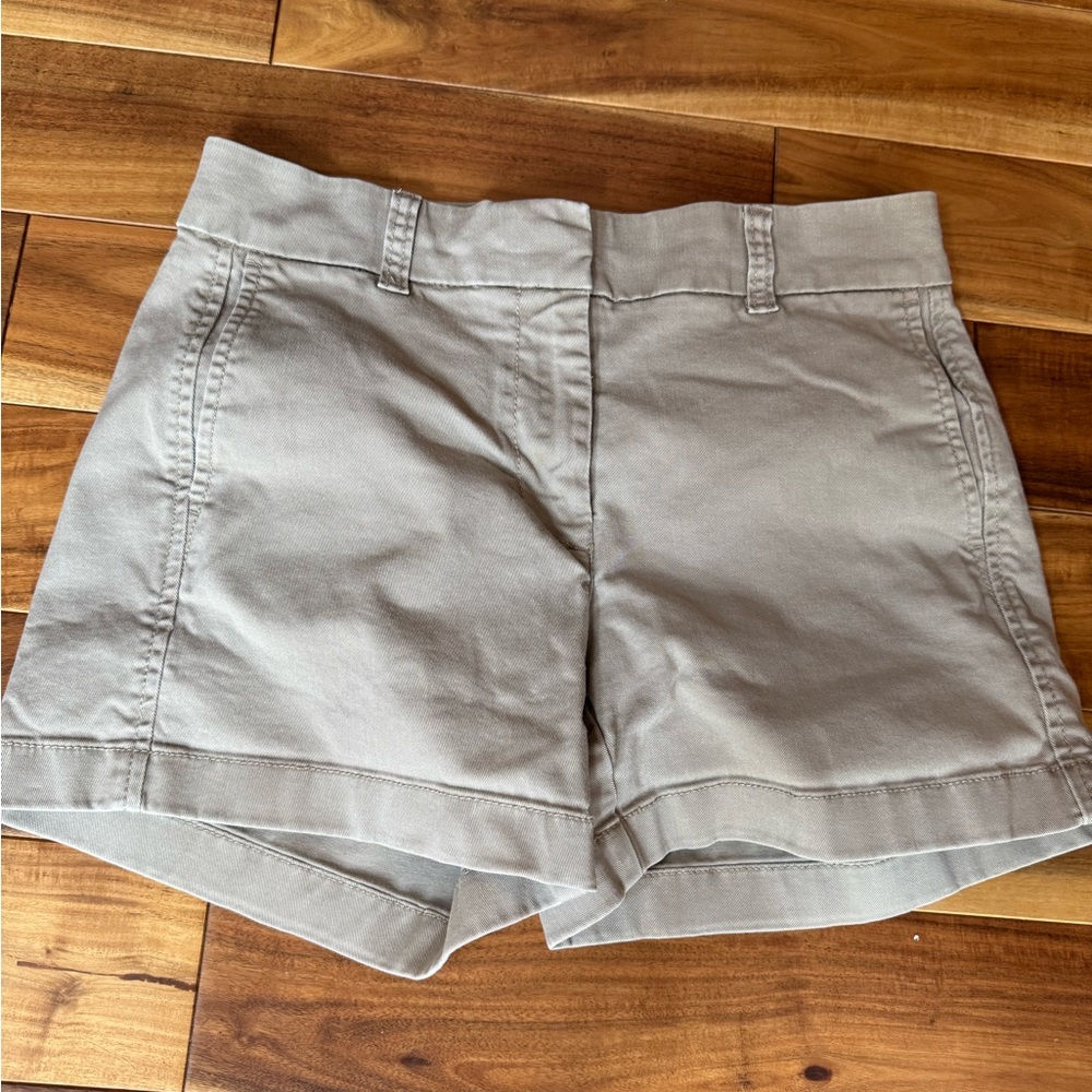 J. Crew Tan Chino Shorts with Tailored Fit. 4” inseam. Size 0.